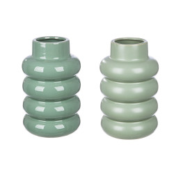 Βάζο 'Rim' Κεραμικό Πράσινο 2Τμχ 24x15cm