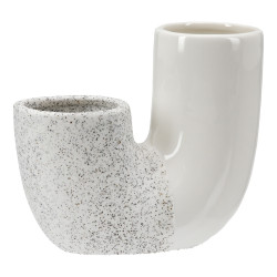 Βάζο 'Poppy' Κεραμικό Λευκό 6.5x14.5x12.5cm