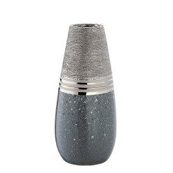 Βάζο ArteLibre Ασημί/Γκρι Κεραμικό 13x13x30cm