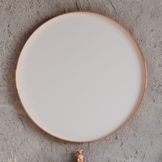 ΚΑΘΡΕΦΤΗΣ FIORE ΣΤΡΟΓΓΥΛΟΣ 80cm WHITE MAT 3MFIO080RWHM