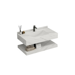 Σετ Πάγκου MERILYN 100 χρ. ΛΕΥΚΟ ΜΑΡΜΑΡΟ S3BWMER100WHS