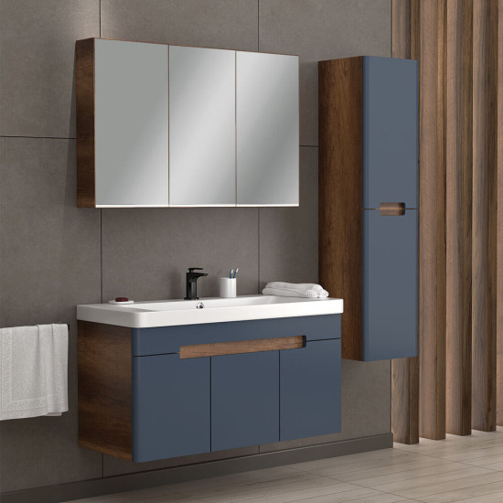 Σετ Έπιπλο Μπάνιο TREND Ανθρακί MDF 18mm Λάκα 105 9STRE105ABM Σετ Έπιπλο Μπάνιο TREND Ανθρακί MDF 18mm Λάκα 105 9STRE105ABM