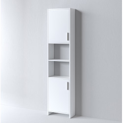 ΣΤΗΛΗ ΜΠΑΝΙΟ ALON 2 Επιδαπέδια Λευκό 3CAL040WH2 με 2 πόρτες, 40x20x170