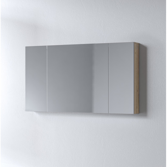 Καθρέφτης OMEGA BEIGE OAK 120 3MOM120BO0W με ντουλάπια 120x14x65cm