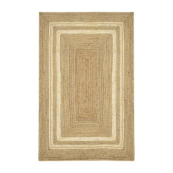 Χαλί Mazir Inart μπεζ-εκρού γιούτα 120x180x1εκ