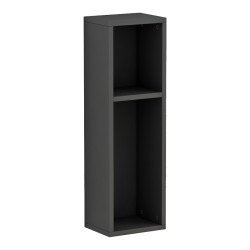 Ραφιέρα-κομοδίνο τοίχου Racks pakoworld σε ανθρακί απόχρωση 20x15x65εκ