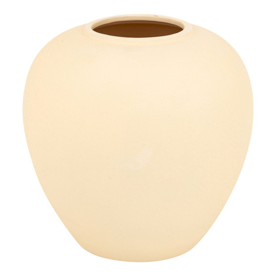 Βάζο Vegen pakoworld κεραμικό σε εκρού απόχρωση Φ22x24εκ