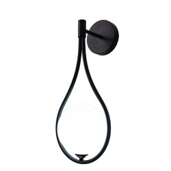 Φωτιστικό τοίχου-απλίκα Teary pakoworld G9 μέταλλο μαύρο-λευκο 16x12x37εκ