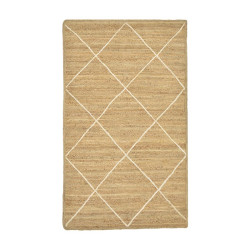Χαλί Strike Inart μπεζ-εκρού γιούτα 120x180x1εκ