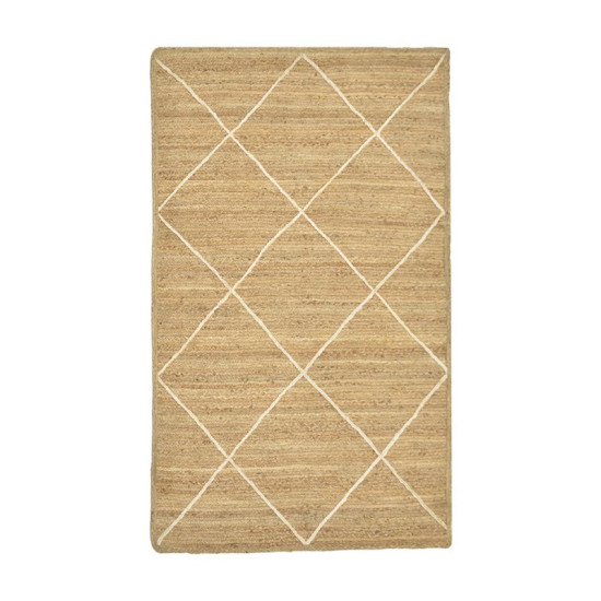 Χαλί Strike Inart μπεζ-εκρού γιούτα 120x180x1εκ